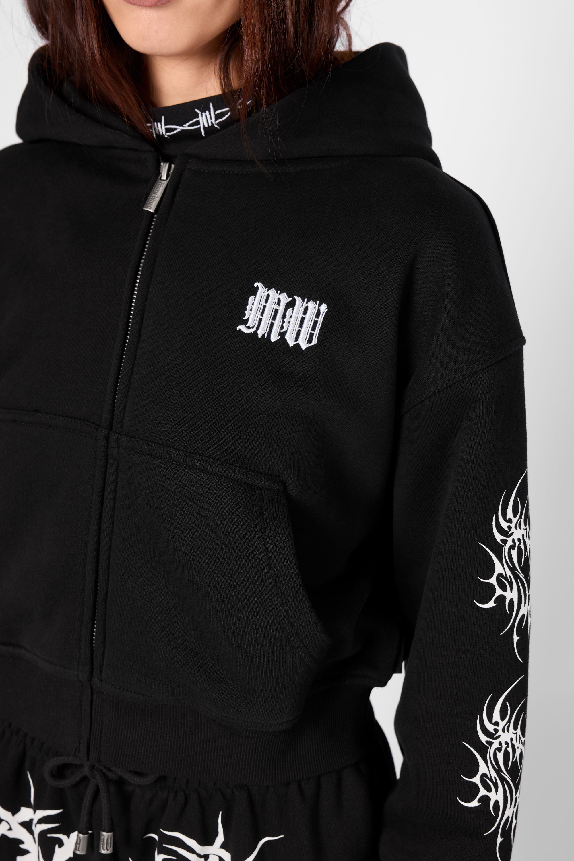 Nephilim Cropped Zip Hoodie