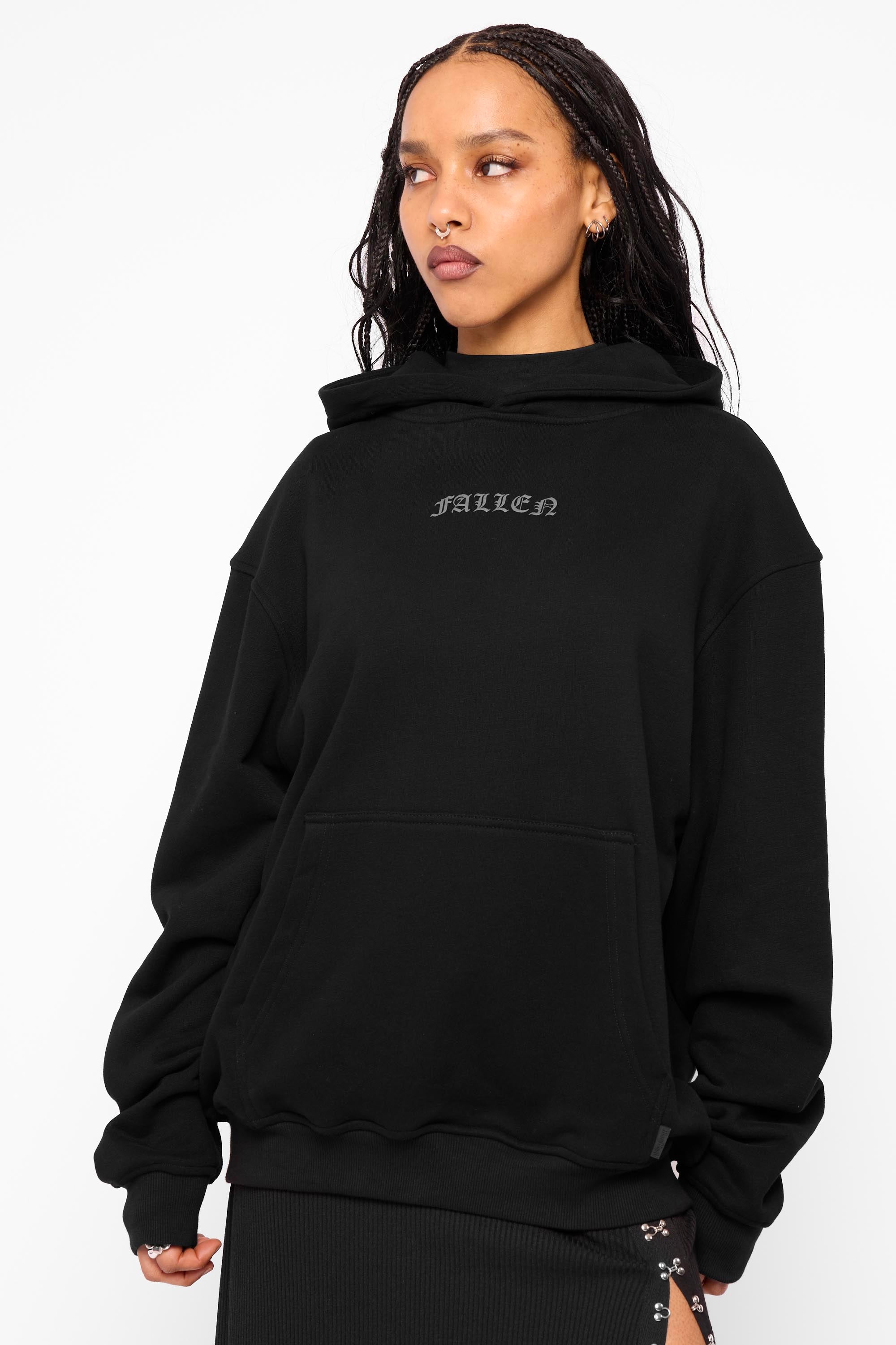 Fallen Oversized Pullover Hoodie