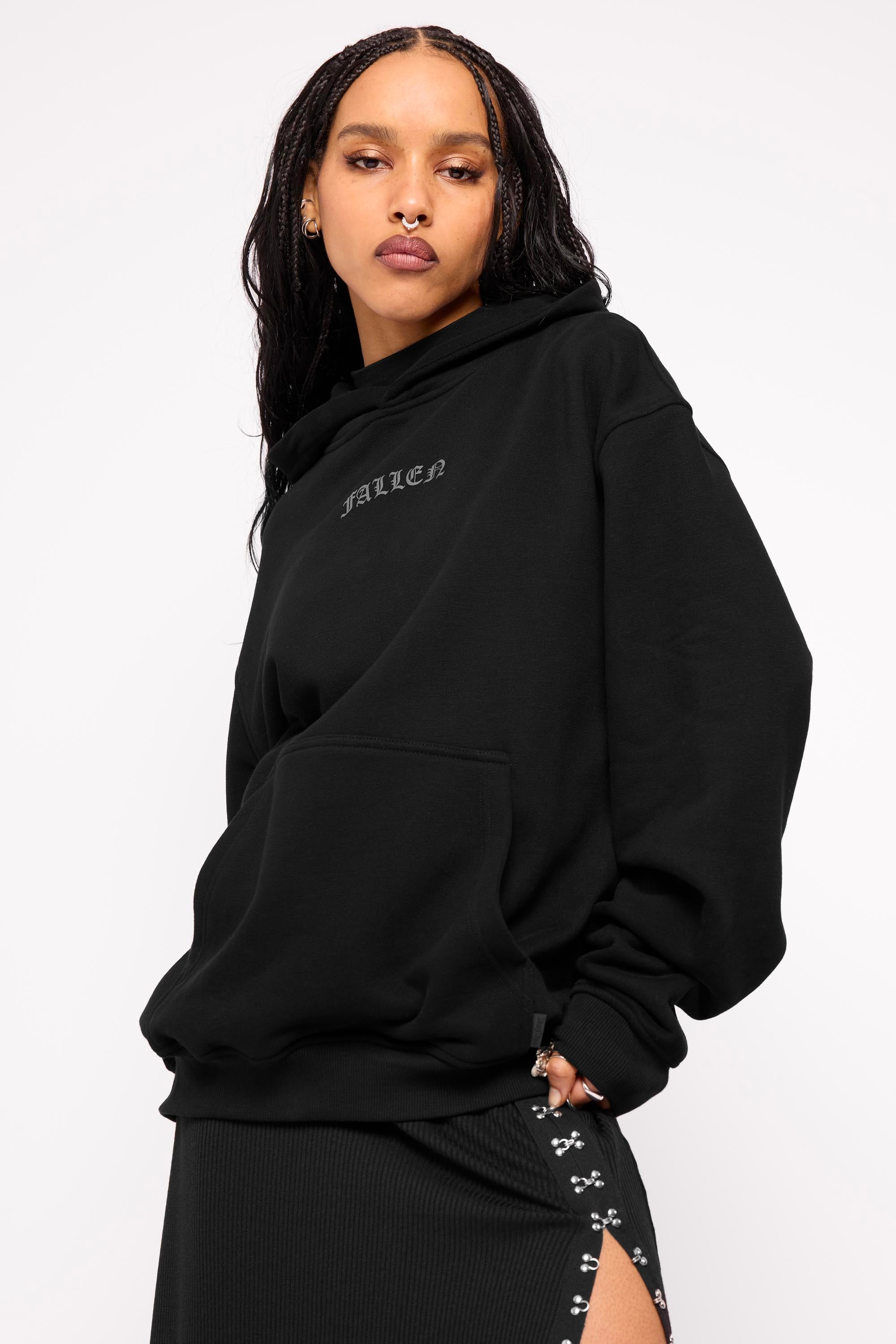 Fallen Oversized Pullover Hoodie