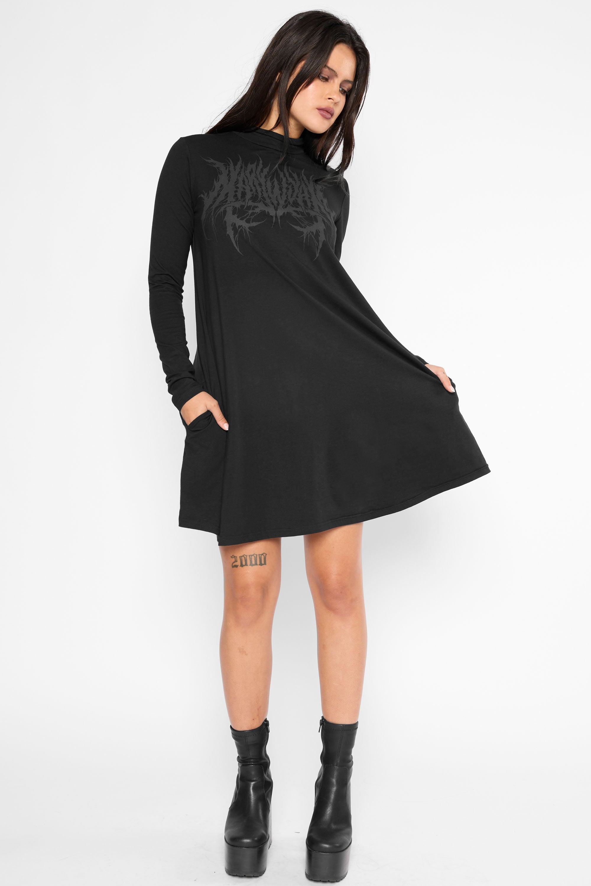 Testament High Neck Swing Dress