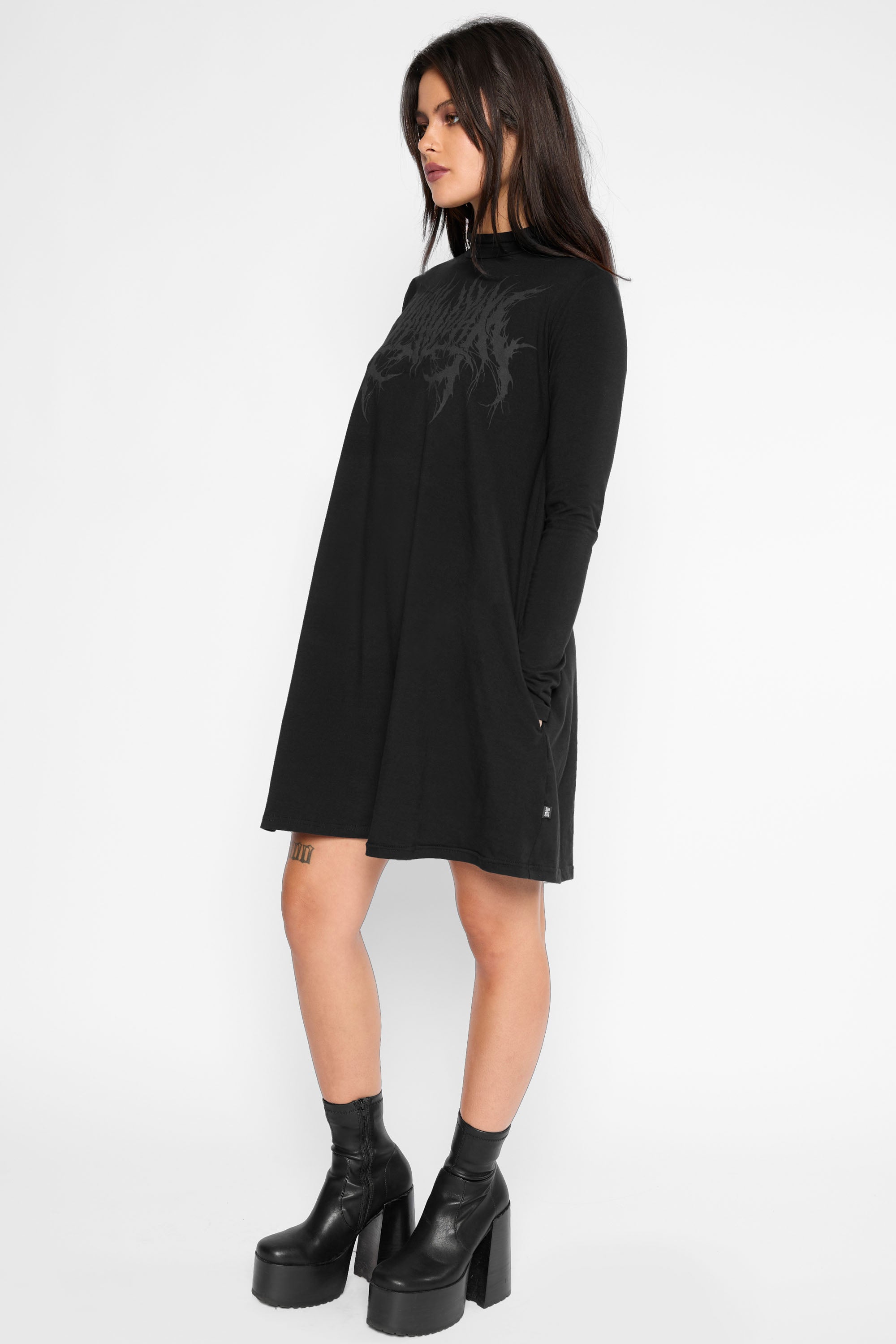 Testament High Neck Swing Dress