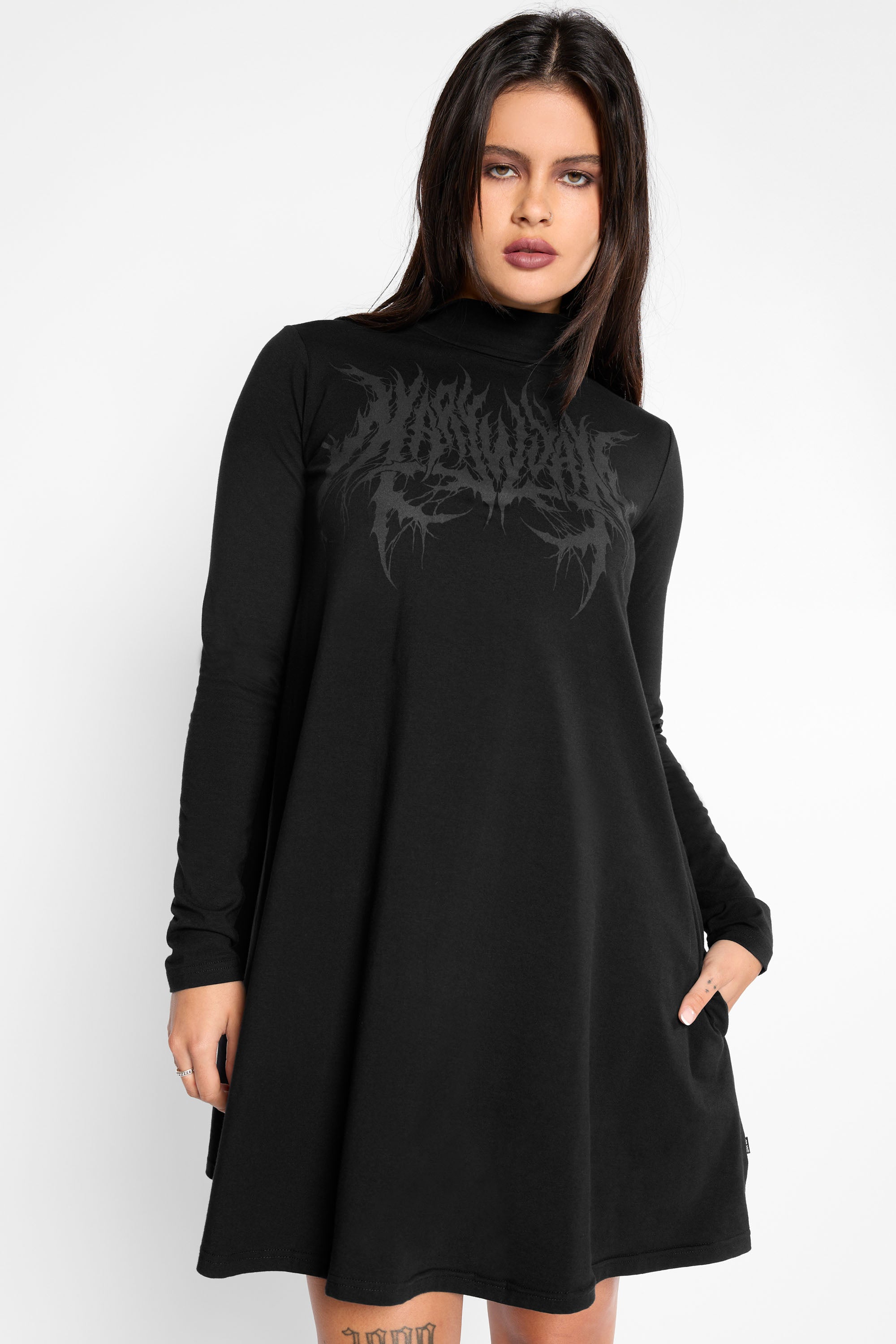 Testament High Neck Swing Dress