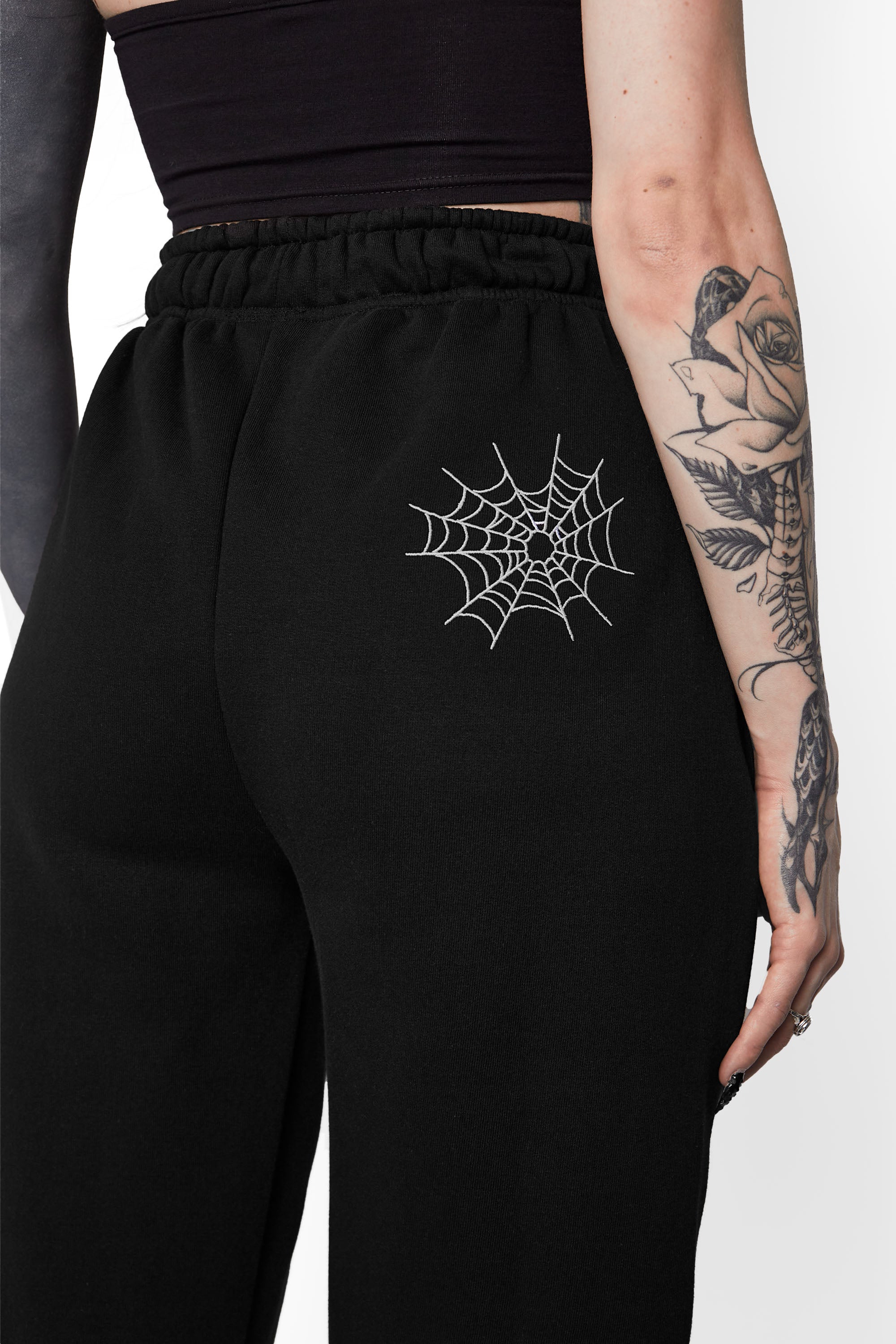 アウトレットと限定 ANDMARY Heart hip sweat pants BLACK - レディース